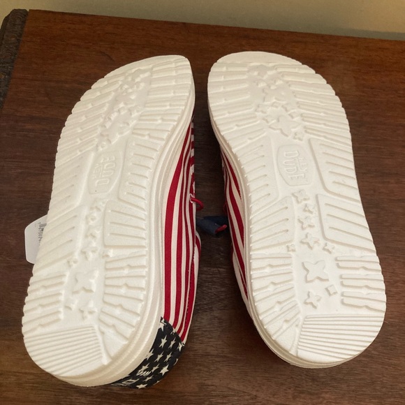 Hey Dude Red, White, and Blue Star Sneakers - Picture 4 of 5